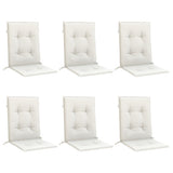 VidaXL stolehynder 6 stk lav ryg 100x50x4 cm stof blandet creme