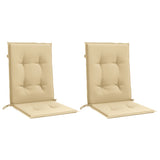 Vidaxx stolehynder 2 stk lav ryg 100x50x4 cm stof blandet beige