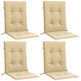 Vidaxx stolehynder 4 stk lav ryg 100x50x4 cm stof blandet beige