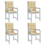 Vidaxx stolehynder 4 stk lav ryg 100x50x4 cm stof blandet beige