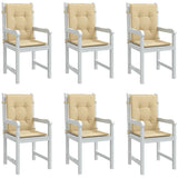 Vidaxx stolehynder 6 stk lav ryg 100x50x4 cm stof blandet beige