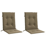 Vidaxx stolehynder 2 stk lav ryg 100x50x4 cm stof meleret taupe