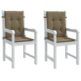 Vidaxx stolehynder 2 stk lav ryg 100x50x4 cm stof meleret taupe