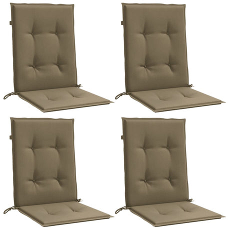Vidaxx stolehynder 4 stk lav ryg 100x50x4 cm stof melange taupe
