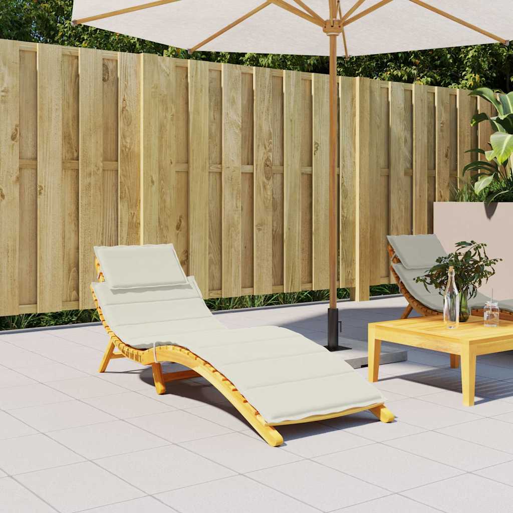 Vidaxx liggestolspude 186x58x4 cm stof, blandet creme