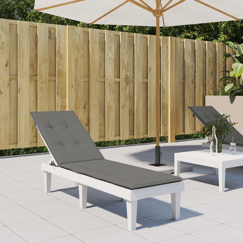 Vidaxx terrassestolehynde (75+105) x 50 x 4 cm stof mørkegrå melange