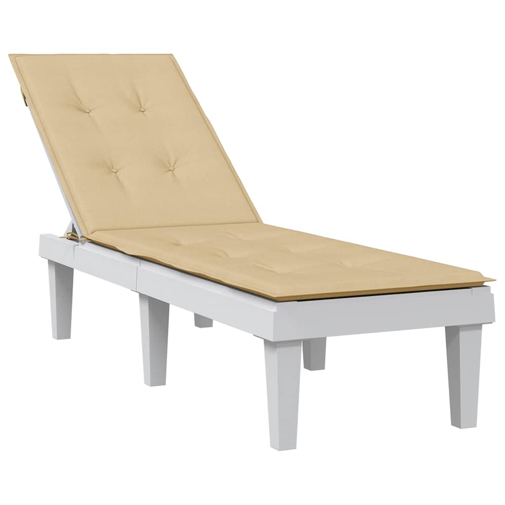 Vidaxx terrassestolehynde (75+105) x 50 x 4 cm stof meleret beige