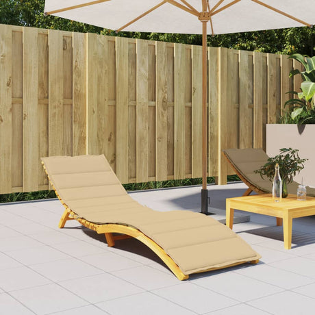 Vidaxx liggestolspude 200x50x4 cm stof meleret beige