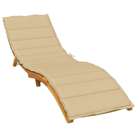 Vidaxx liggestolspude 200x50x4 cm stof meleret beige