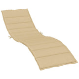 Vidaxx liggestolspude 200x60x4 cm stof meleret beige