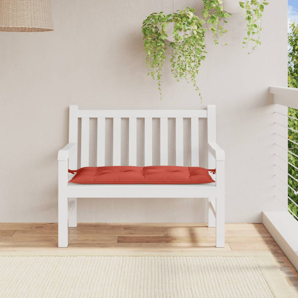 VidaXL havebænkpude 100x50x7 cm stof blandet rød