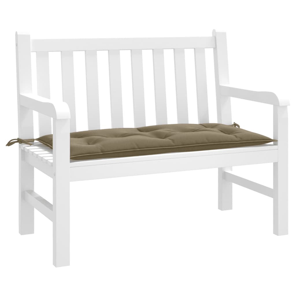 VidaXL havebænkpude 100x50x7 cm stof blandet taupe