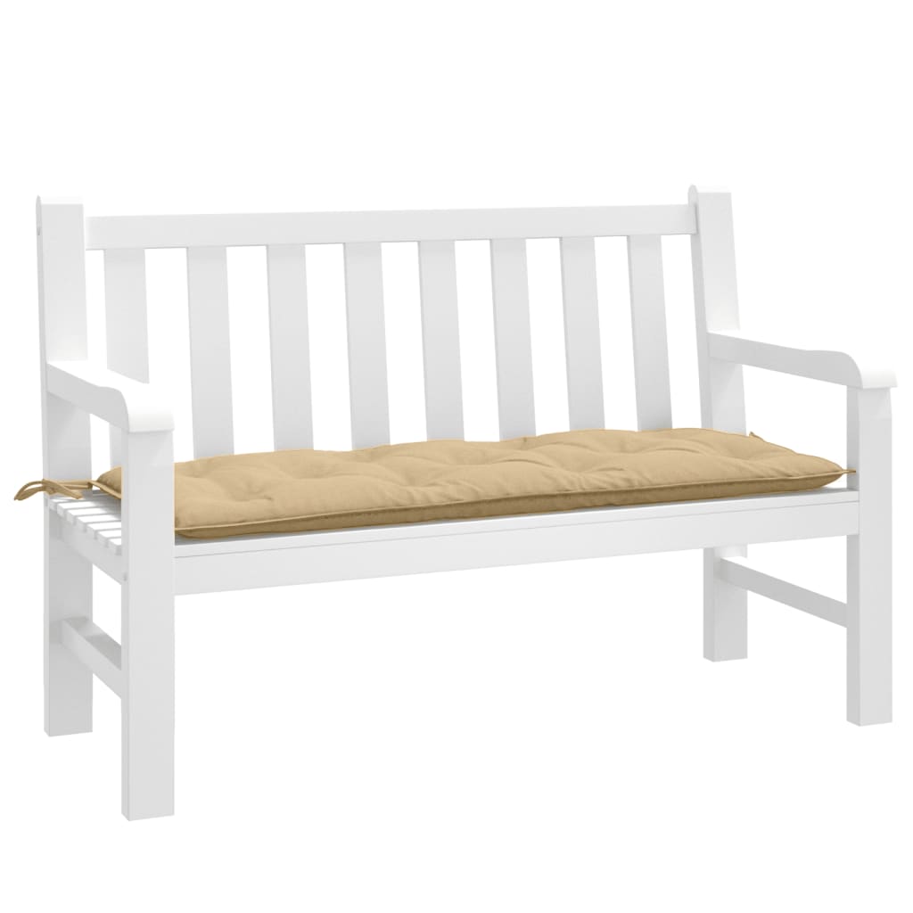 VidaXL havebænkpude 120x50x7 cm stof blandet beige