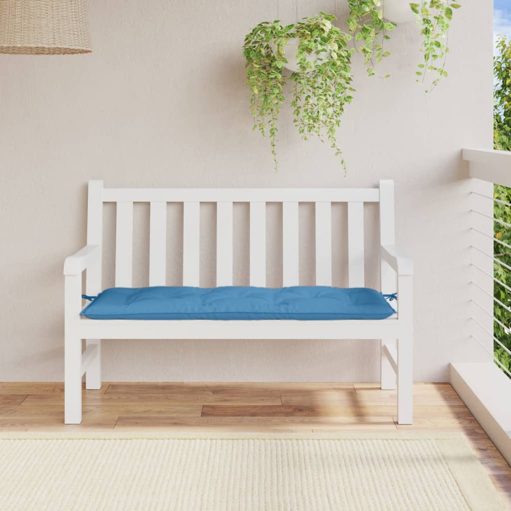 VidaXL havebænkpude 120x50x7 cm stof blandet blå
