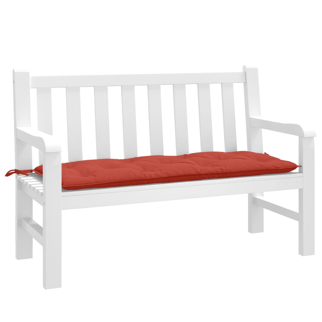VidaXL havebænkpude 120x50x7 cm stof blandet rød