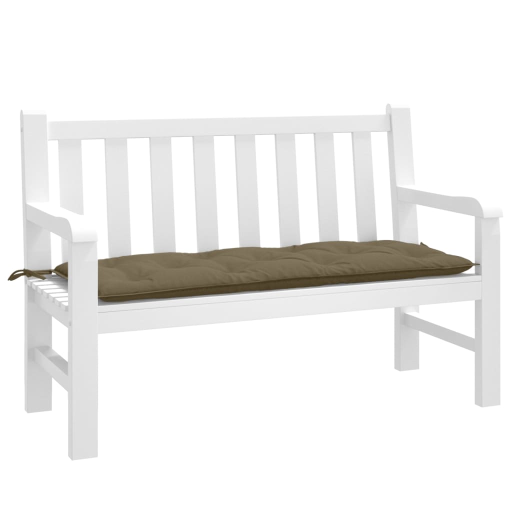 VidaXL garden bench cushion 120x50x7 cm fabric mottled taupe