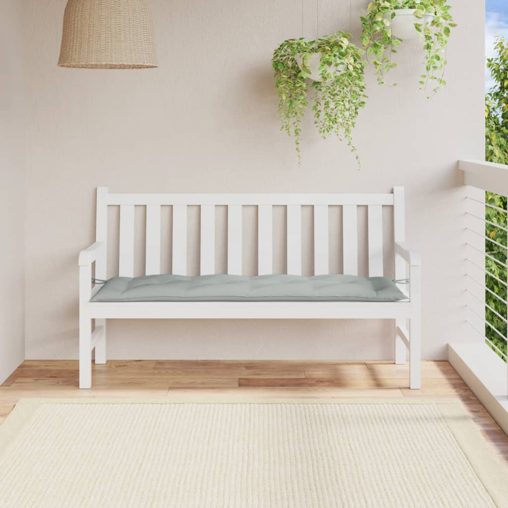Vidaxx havebænkpude 150x50x7 cm stof blandet lysegrå