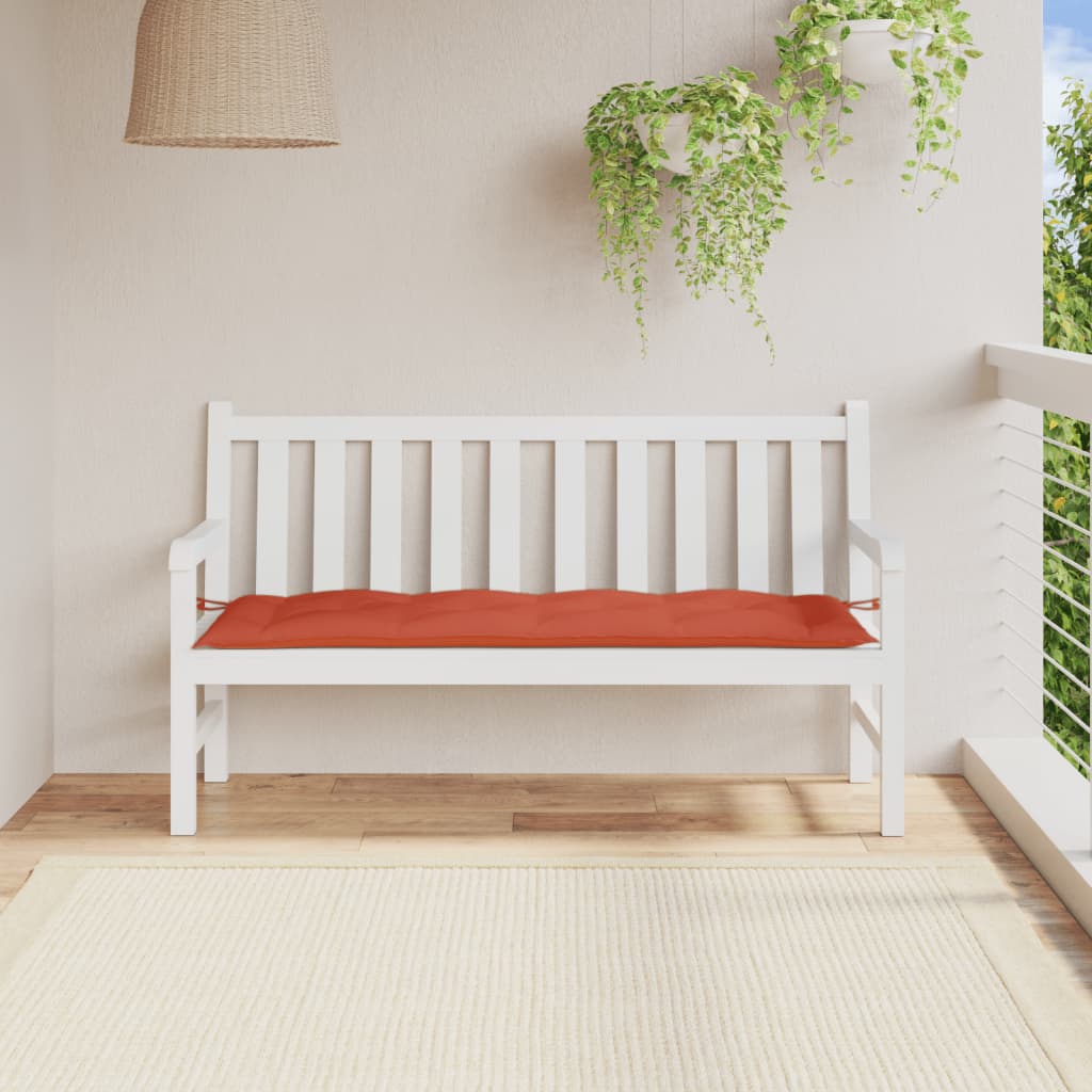 VidaXL havebænkpude 150x50x7 cm stof blandet rød