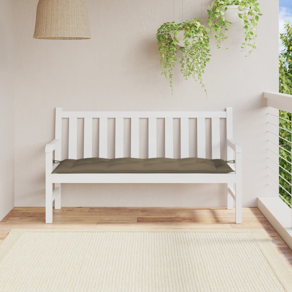 VidaXL havebænkpude 150x50x7 cm stof blandet taupe