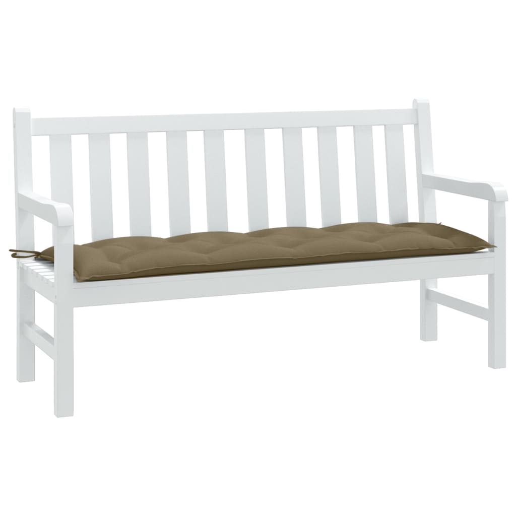 VidaXL havebænkpude 150x50x7 cm stof blandet taupe