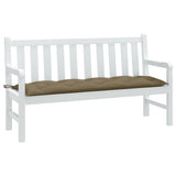 VidaXL havebænkpude 150x50x7 cm stof blandet taupe