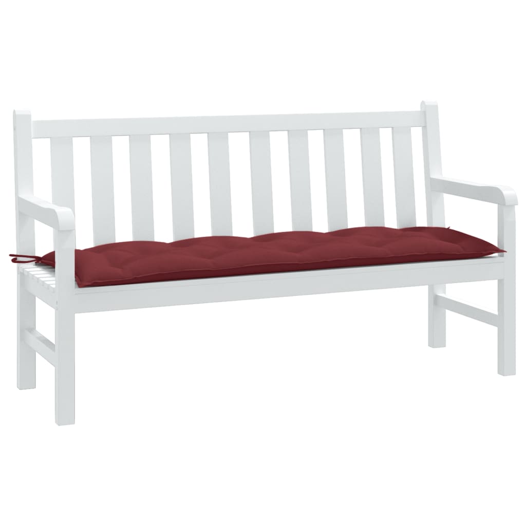 VidaXL havebænkpude 150x50x7 cm stof blandet vinrød