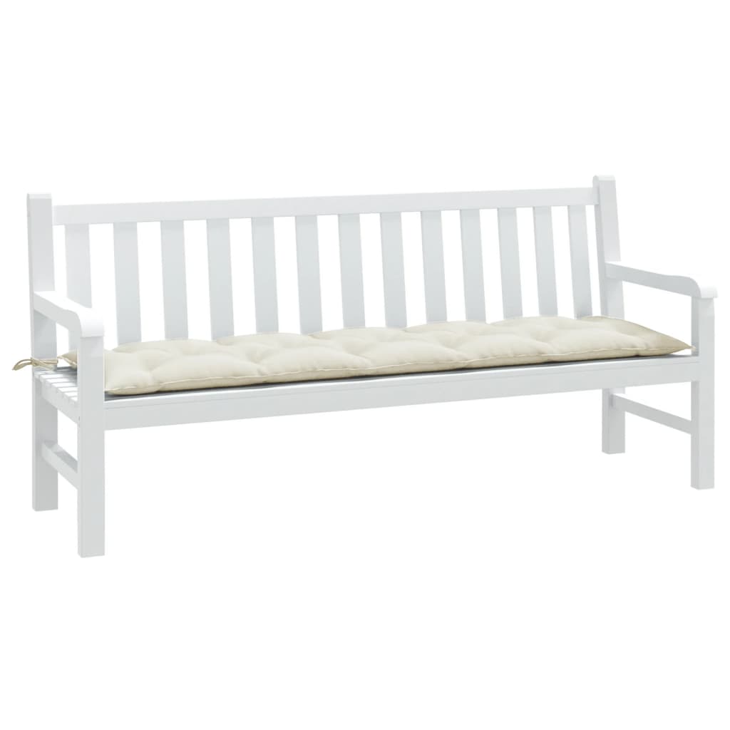 Vidaxx havebænkpude 180x50x7 cm stof blandet creme