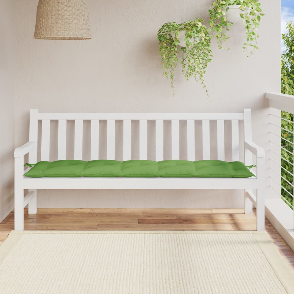 VidaXL havebænkpude 180x50x7 cm stof blandet grøn