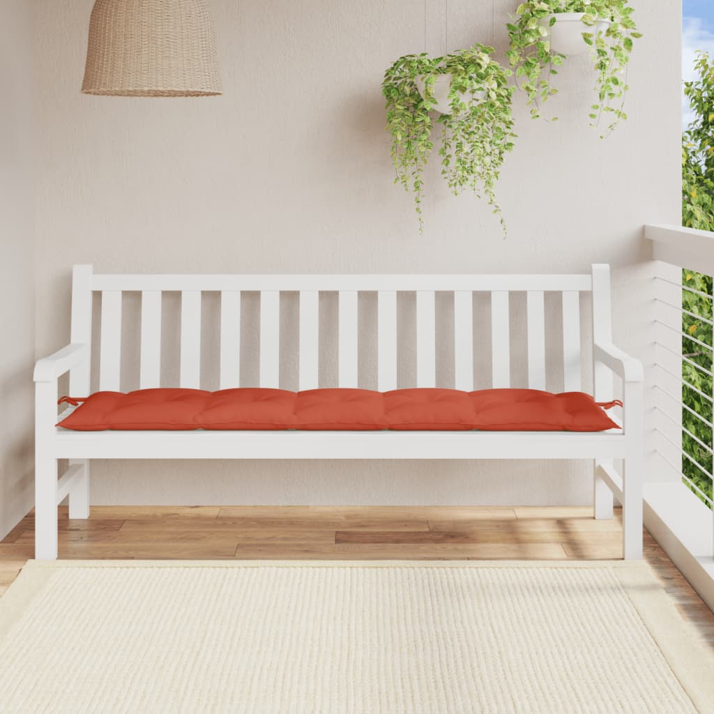 VidaXL havebænkpude 180x50x7 cm stof blandet rød