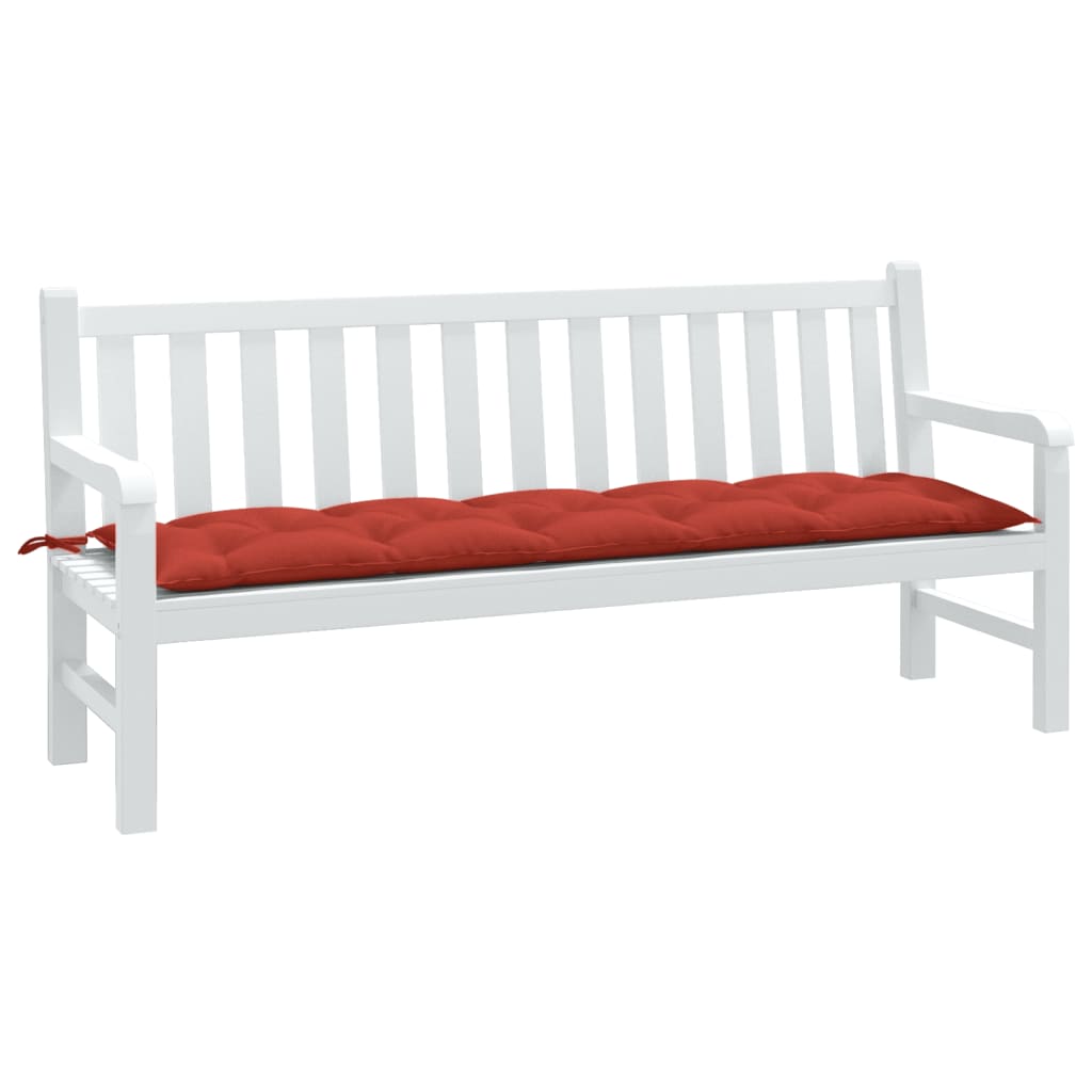 VidaXL havebænkpude 180x50x7 cm stof blandet rød