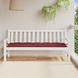 VidaXL havebænkpude 180x50x7 cm stof blandet vinrød