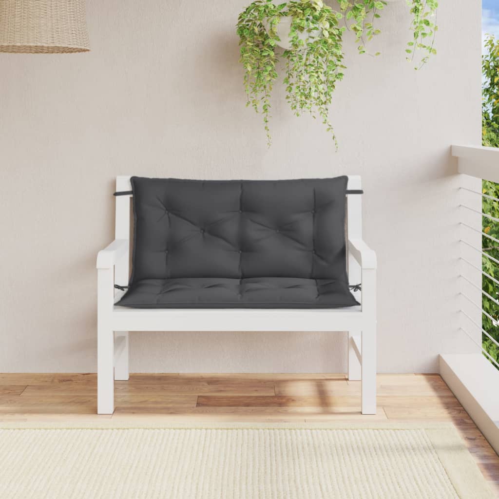 Vidaxx havebænkhynder 2 stk 100x50x7 cm stof blandet antracit