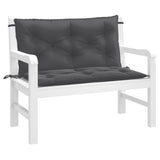 Vidaxx havebænkhynder 2 stk 100x50x7 cm stof blandet antracit