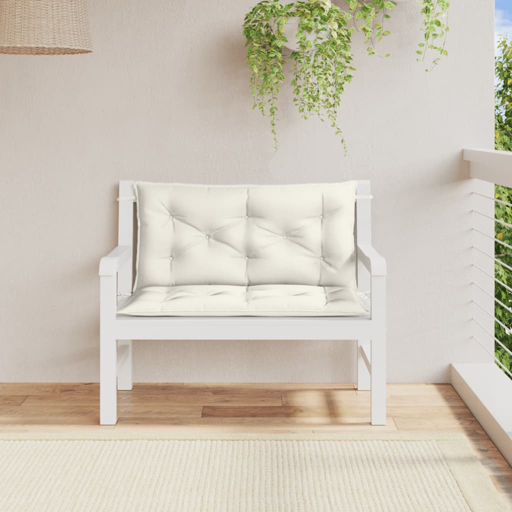 Vidaxx havebænkhynder 2 stk 100x50x7 cm stofblandet creme