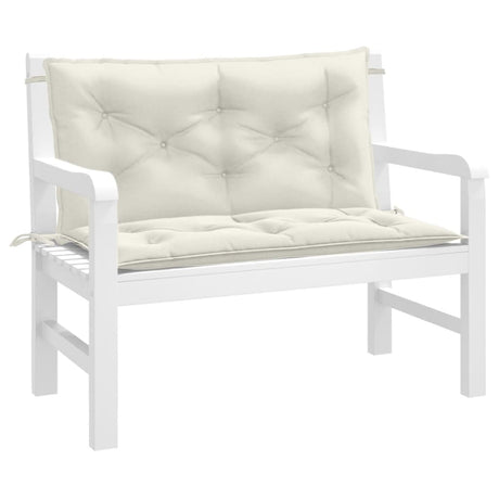 Vidaxx havebænkhynder 2 stk 100x50x7 cm stofblandet creme
