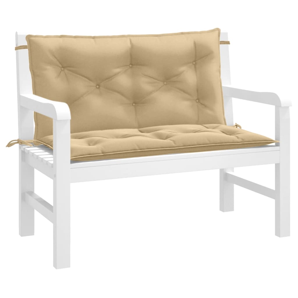 Vidaxx havebænkhynder 2 stk 100x50x7 cm stof blandet beige
