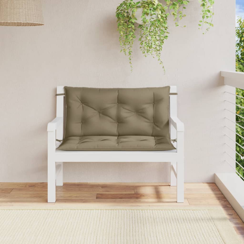 Vidaxx havebænkhynder 2 stk 100x50x7 cm stof meleret taupe