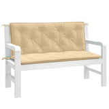 Vidaxx havebænkhynder 2 stk 120x50x7 cm stof blandet beige