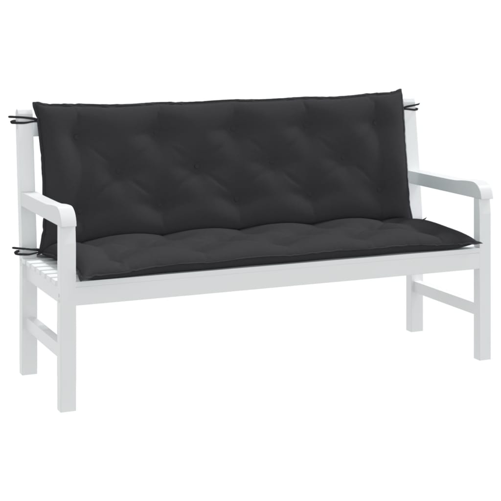 Vidaxx havebænkhynder 2 stk 150x50x7 cm stof blandet antracit
