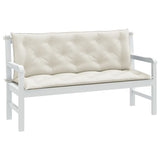 Vidaxx havebænkhynder 2 stk 150x50x7 cm stofblandet creme