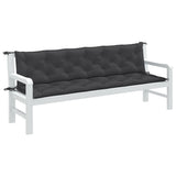 Vidaxx havebænkhynder 2 stk 200x50x7 cm stof blandet antracit farve
