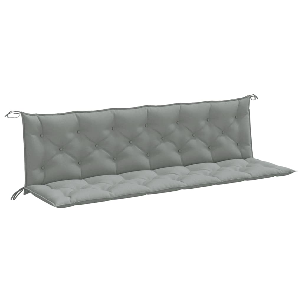 Vidaxx havebænkhynder 2 stk 200x50x7 cm stof blandet lysegrå