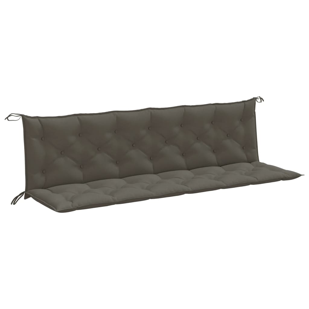 Vidaxx havebænkhynder 2 stk 200x50x7 cm stof blandet mørkegrå