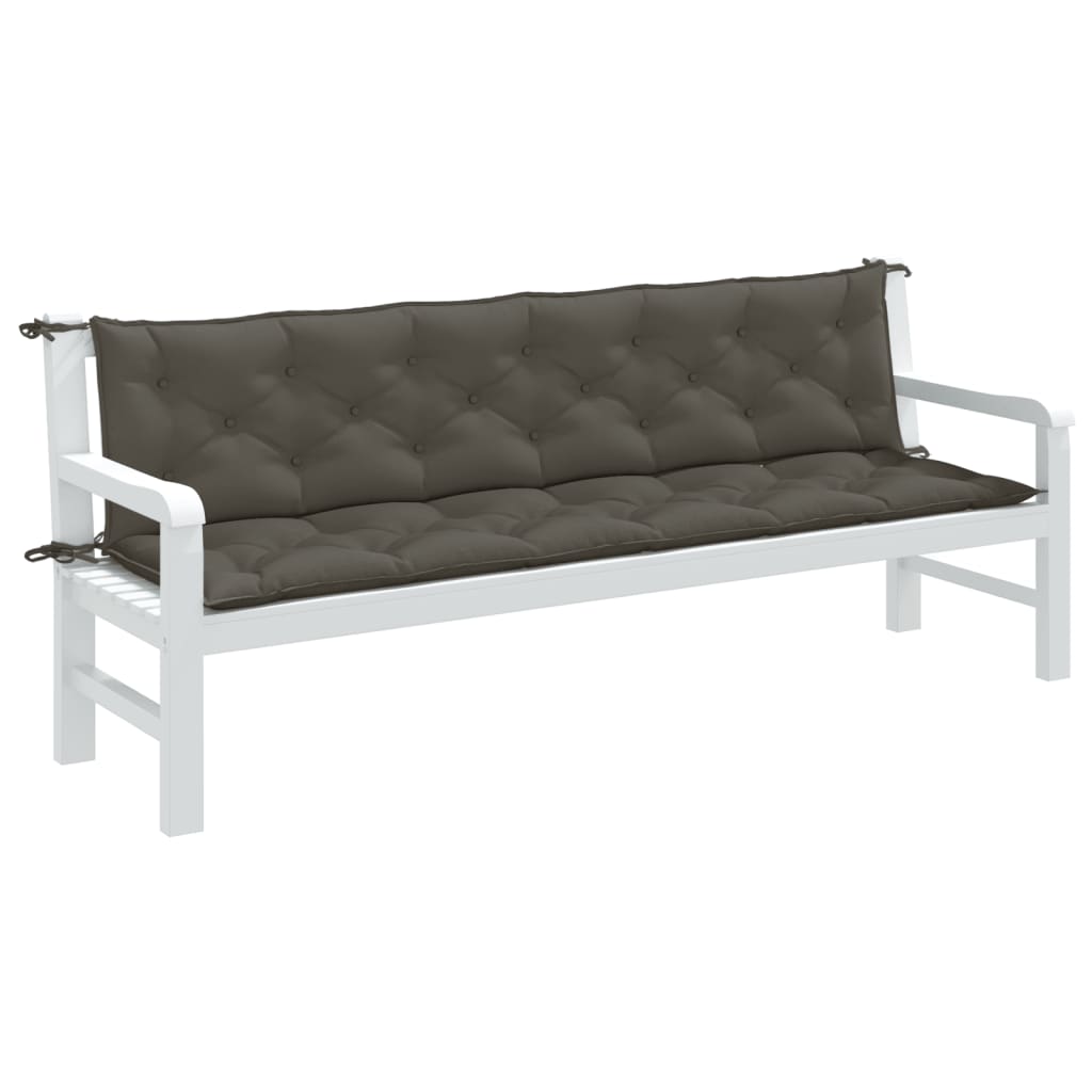 Vidaxx havebænkhynder 2 stk 200x50x7 cm stof blandet mørkegrå