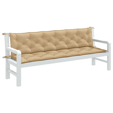 Vidaxx havebænkhynder 2 stk 200x50x7 cm stof blandet beige