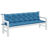 Vidaxx havebænkhynder 2 stk 200x50x7 cm stof blandet blå