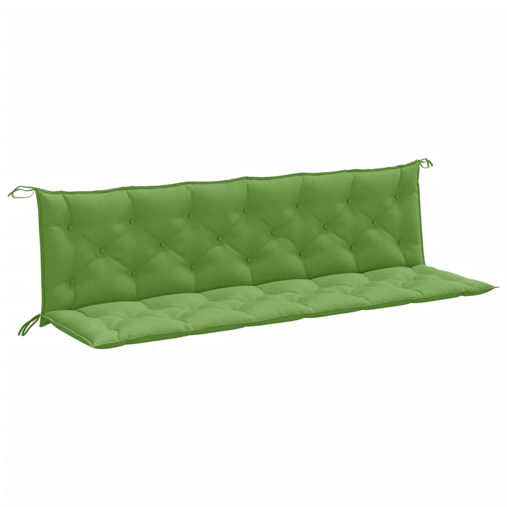 Vidaxx havebænkhynder 2 stk 200x50x7 cm stof blandet grønt