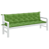 Vidaxx havebænkhynder 2 stk 200x50x7 cm stof blandet grønt