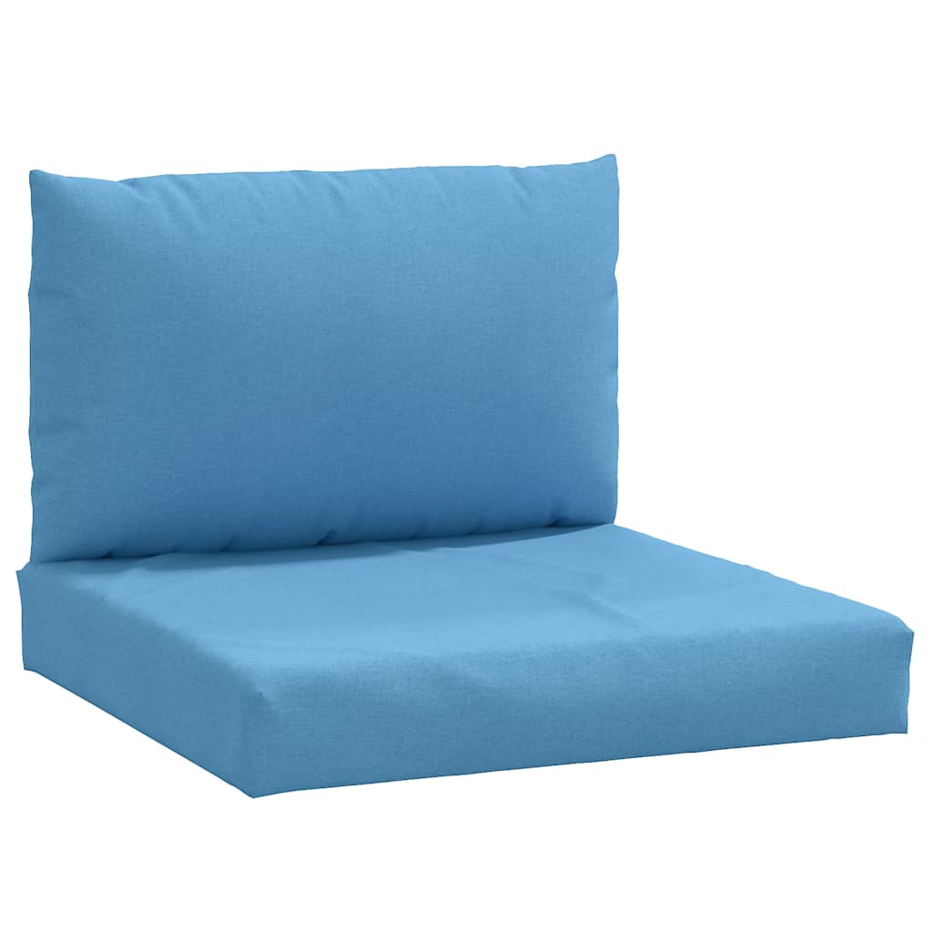 Vidaxl palletkussens 2 st stof gemêleerd blauw