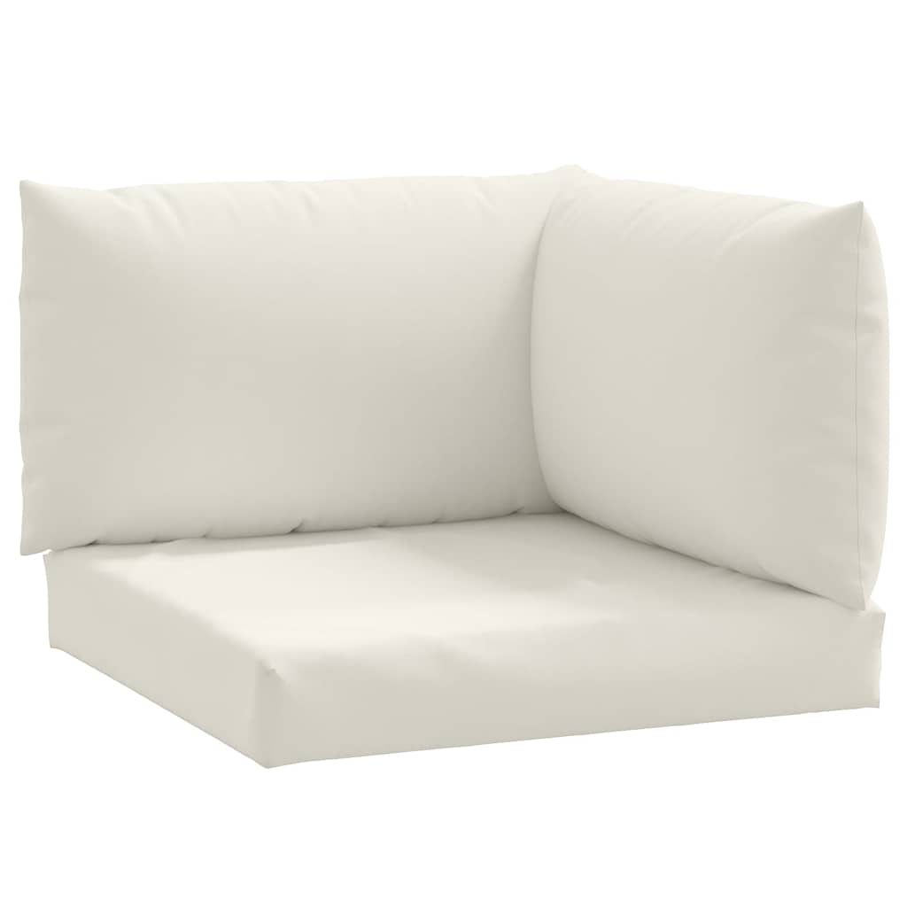 VidaXL pallehynder 3 stk stof, blandet creme